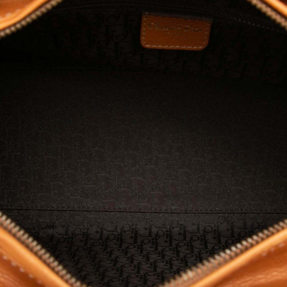 CHRISTIAN DIOR Brown Leather Shoulder Bag - Picture 4 of 7